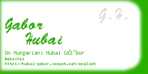 gabor hubai business card